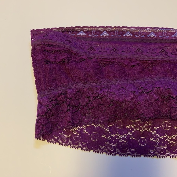 🆕 Free People Purple Lace Bandeau - Women’s Size Small - Picture 6 of 7